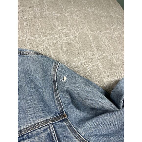 Banana Republic Vintage 90s Y2K Denim Cordury Collar Button Down Jean Jacket M - Picture 5 of 9